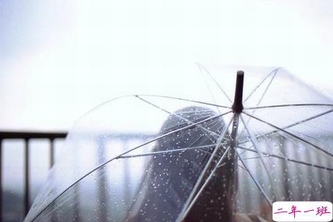 适合发朋友圈的下雨天说说 看,天在下雨;听,心在哭泣。2